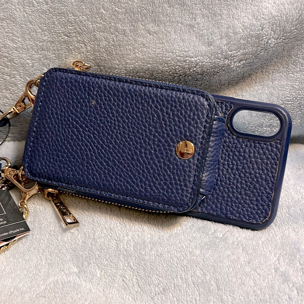 Trek Tech Accessories Crossbody Phone Case Wallet iPhone X/XS Blue NWT